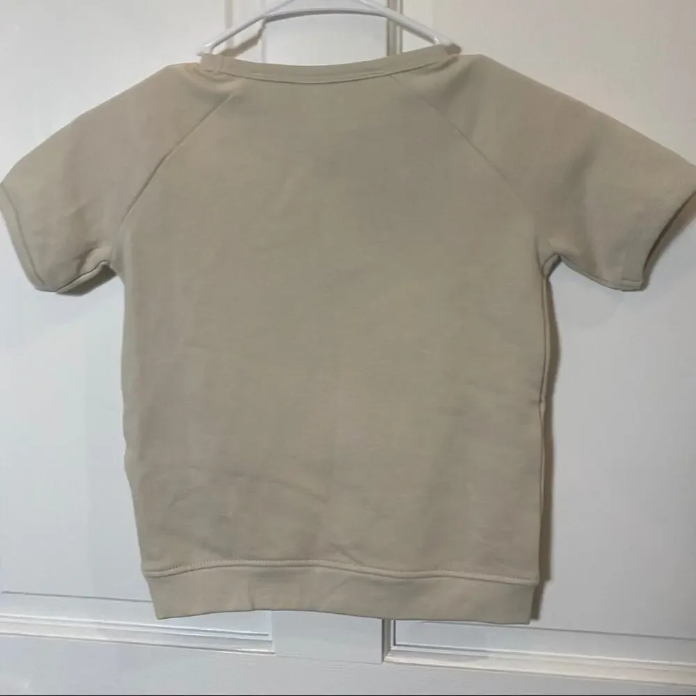 Gymboree Beige Sequins Happy face Emoji Sweatshirt small 5-6
